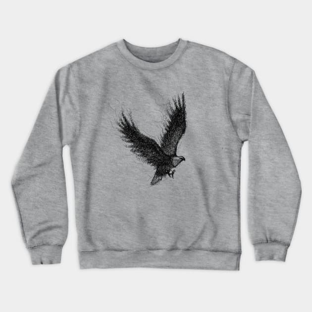 Flying Eagle Doodle Crewneck Sweatshirt by tsign703